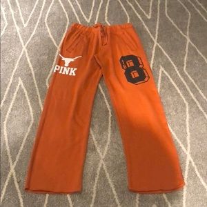 Pink VS University of Texas boyfriend fit sweats